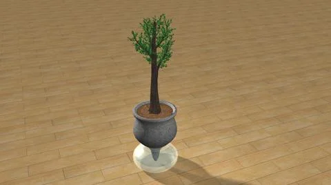 Tree in a vase Stock Illustration