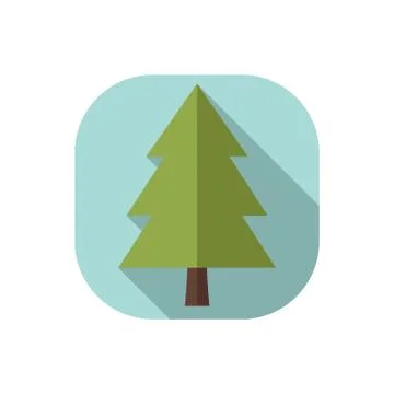Tree vector flat design Stock Illustration