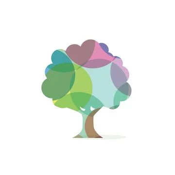 Tree vector icon, beautiful and colorful tree logo design. Tree vector ico... Stock Photos