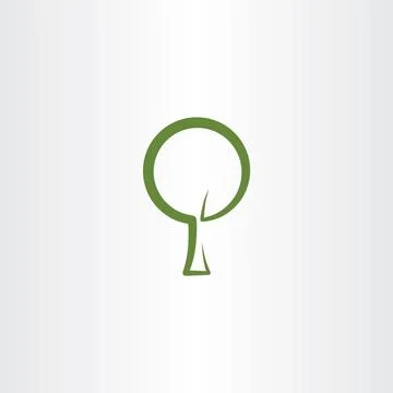 Tree vector icon line design Illustrazione stock