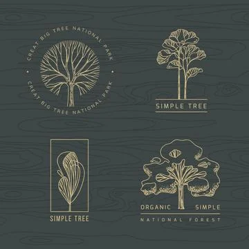 Tree vector icon logotypes. Nature trees vector illustration logo design. Tree Stock Illustration