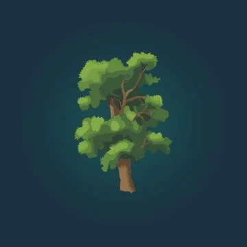 Tree vector illustration on blank background 스톡 일러스트