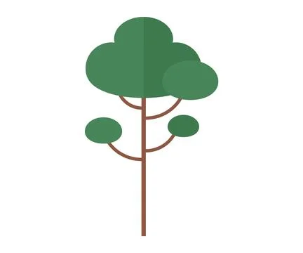 Tree vector illustration. The changing climate patterns affect growth and rep 스톡 일러스트