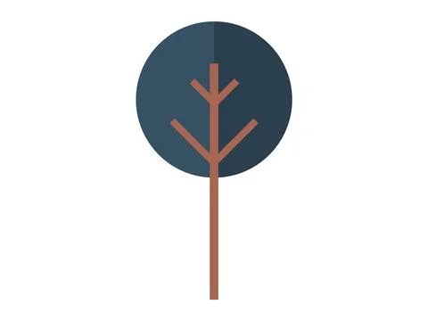 Tree vector illustration. The tree trunk provides support and stability for e Stock Illustration