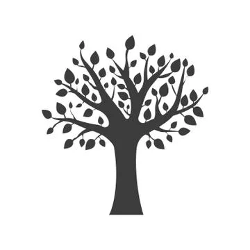 Tree Vector isolated on white background. Stock Illustration