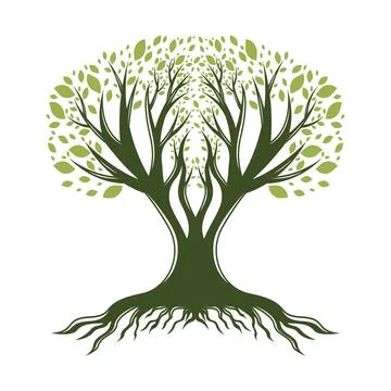 Tree vector logo design 스톡 일러스트