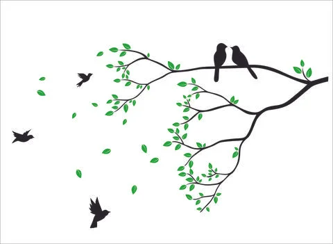 Tree Wall Decal Sticker Stock Illustration