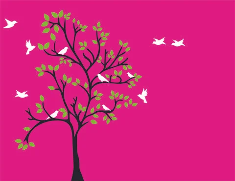 Tree Wall Decal Sticker Stock Illustration