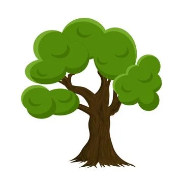 Tree on white background. illustrator vector. Stock Illustration