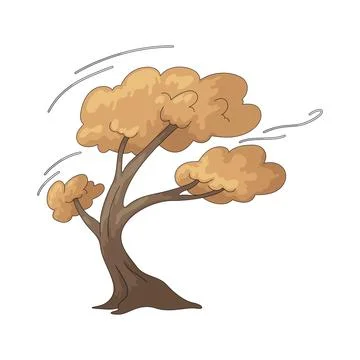 Tree wind illustration Stock Illustration