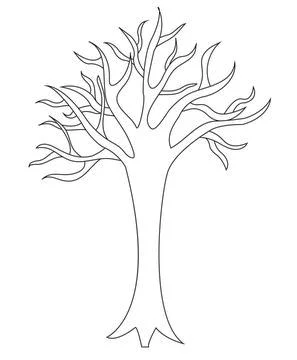 Tree without leaves. Stock Illustration