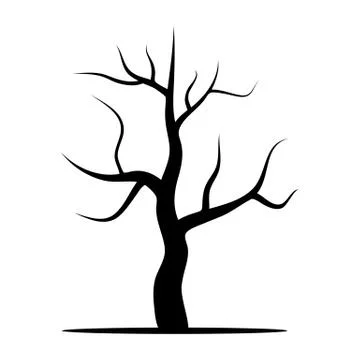 Tree without leaves. Vector illustration Stock Illustration