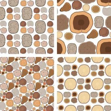 Tree wood trunk slice texture circle cut wooden raw material vector detail plant Stock Illustration