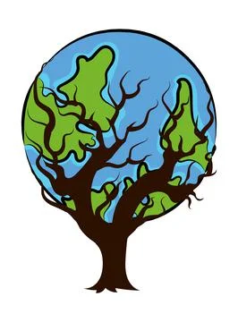 Tree World Globe Earth Concept Stock Illustration
