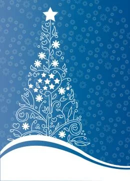 Tree xmas background vector Stock Illustration