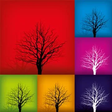 Tree_silhouettes Stock Illustration