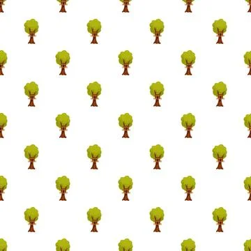 Treehouse pattern creating a playful seamless background design Stock Illustration