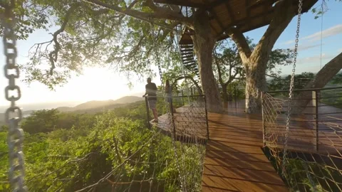 Treeplattform with Epic View - Vacation Resort Stock Footage 272170254