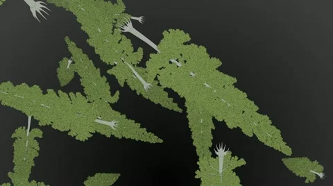 Trees 3d falling Stock Footage 18163375