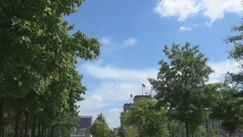 Trees and building behind them Stock-Footage 94832044
