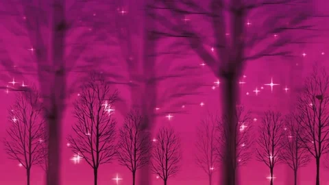Trees And Glowing Animation  Stock-Footage 235060065