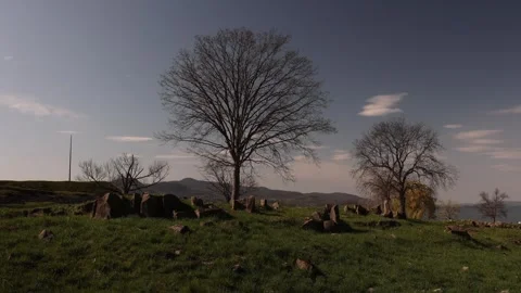 Trees and rocks landscape. Crown Point, NY. Stock Footage 273607761
