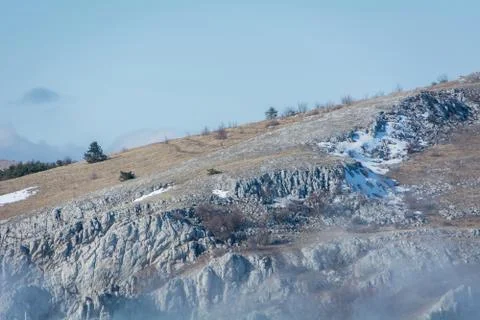 Trees and rocks. Mountain range Demerdzhi Stock Photos