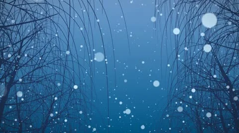 Trees and snow, HD, Loop. 스톡 동영상 9587353