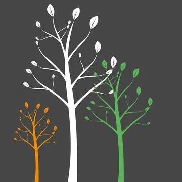 Trees are the seasons Stock Illustration