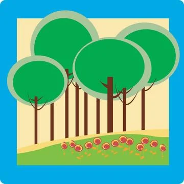 Trees background illustration Trees background illustration, vector icon C... Stock Photos