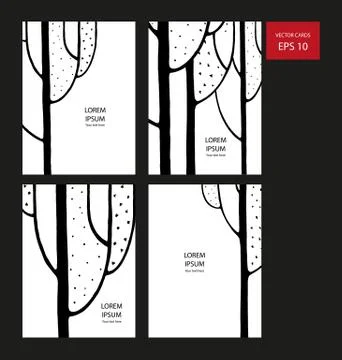 Trees Card 库存插图