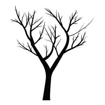 Trees with dead branch Stock Illustration