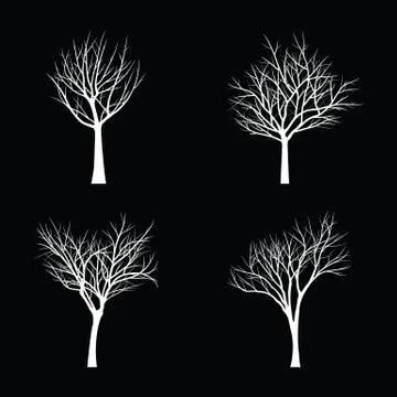 Trees with dead branch Illustrazione stock