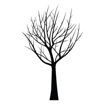 Trees with dead branch Stock Illustration