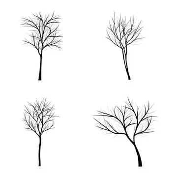 Trees with dead branch Illustrazione stock
