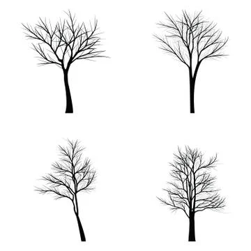 Trees with dead branch Stock Illustration