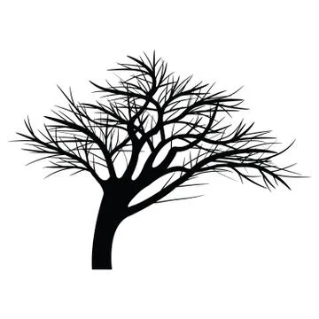 Trees with dead branches Stock Illustration