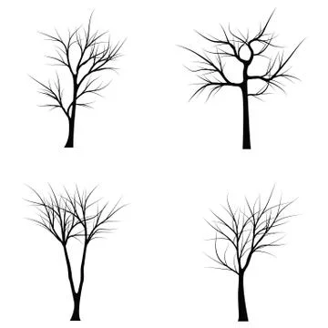 Trees with dead branches Stock Illustration