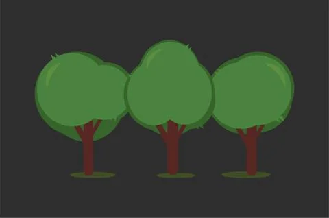 Trees design element, isolated vector Stock Illustration