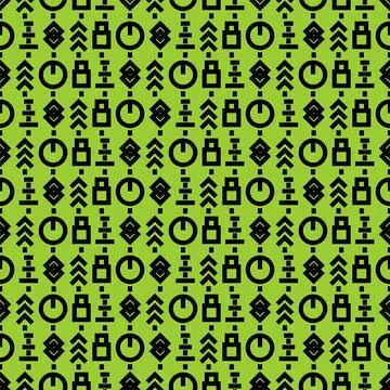 Trees ethnic pattern. Ethnic background tree. Primitive forest texture Stock Illustration