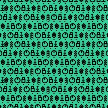 Trees ethnic pattern. Ethnic background tree. Primitive forest texture Stock Illustration