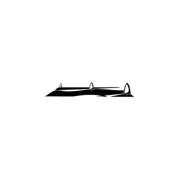 Trees in the field icon. Element of parks and landscape icon. One of the Ilustración de archivo