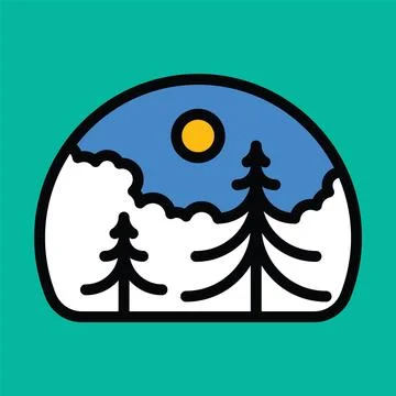 Trees graphic illustration vector art t-shirt design Stock-Illustration
