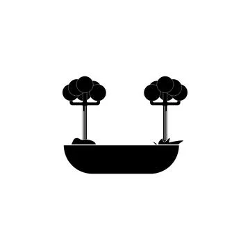 Trees icon. Element of parks and landscape icon. One of the collections icon for Illustrazione stock
