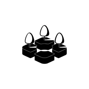 Trees icon. Element of parks and landscape icon. One of the collections icon for Illustrazione stock