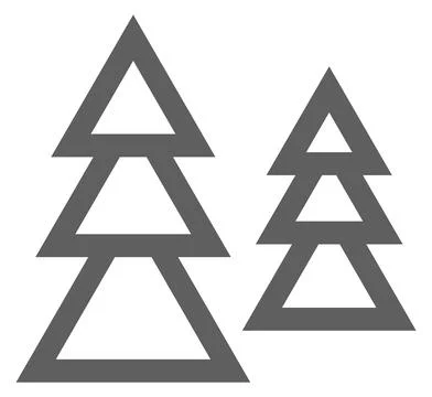 Trees icon. Pine forest symbol. Nature sign Stock Illustration