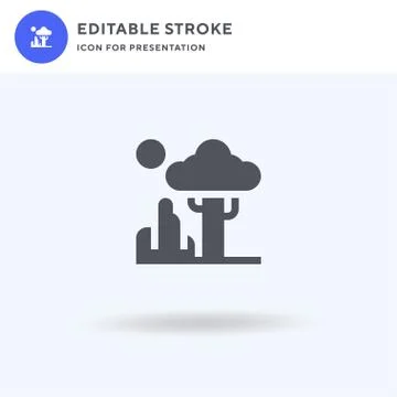 Trees icon vector, filled flat sign, solid pictogram isolated on white, logo Illustrazione stock