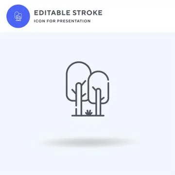 Trees icon vector, filled flat sign, solid pictogram isolated on white, logo  Illustrazione stock