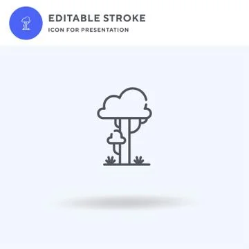 Trees icon vector, filled flat sign, solid pictogram isolated on white, logo  イラスト素材