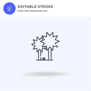 Trees icon vector, filled flat sign, solid pictogram isolated on white, logo  Stock Illustration